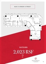800 E Colorado Blvd, Pasadena, CA à louer Plan d’étage– Image 1 sur 1