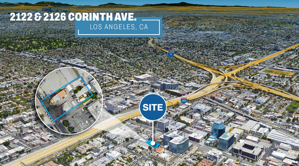 2122-2126 Corinth Ave, Los Angeles, CA à vendre - Aérien – Image 2 sur 7