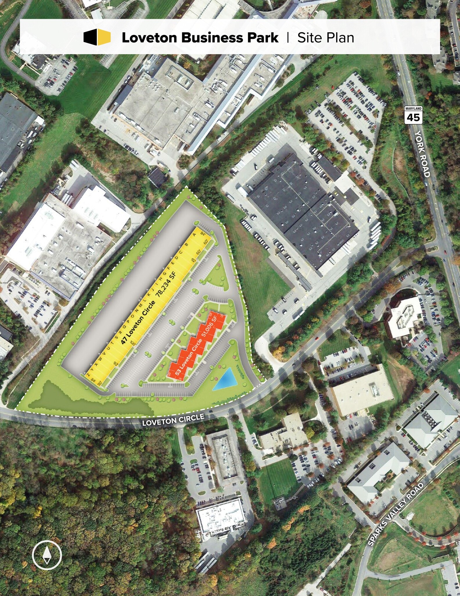 47 Loveton Cir, Sparks, MD à louer Plan de site– Image 1 sur 2