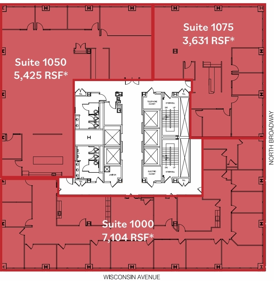 250 E Wisconsin Ave, Milwaukee, WI à louer Plan d’étage– Image 1 sur 1