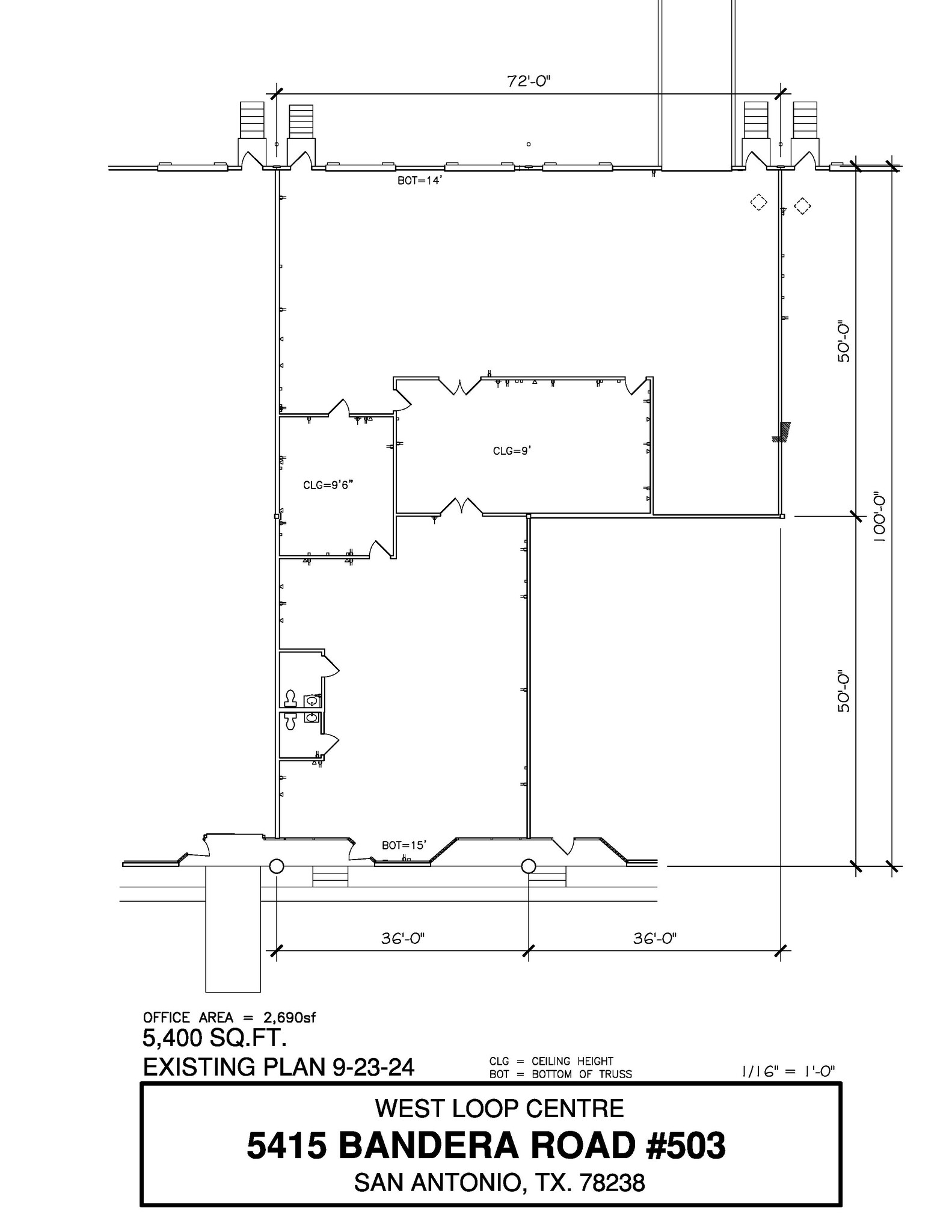 5407-5419 Bandera Rd, San Antonio, TX à louer Plan d’étage– Image 1 sur 1