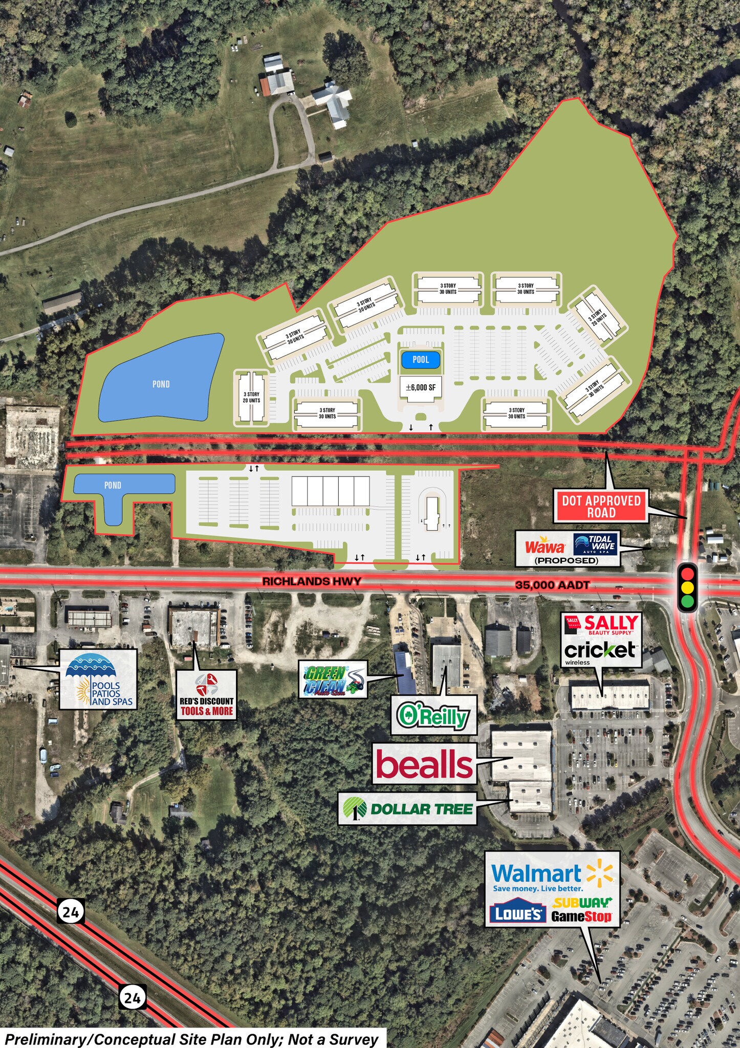 2874 Richlands Hwy, Jacksonville, NC à vendre Aérien– Image 1 sur 10