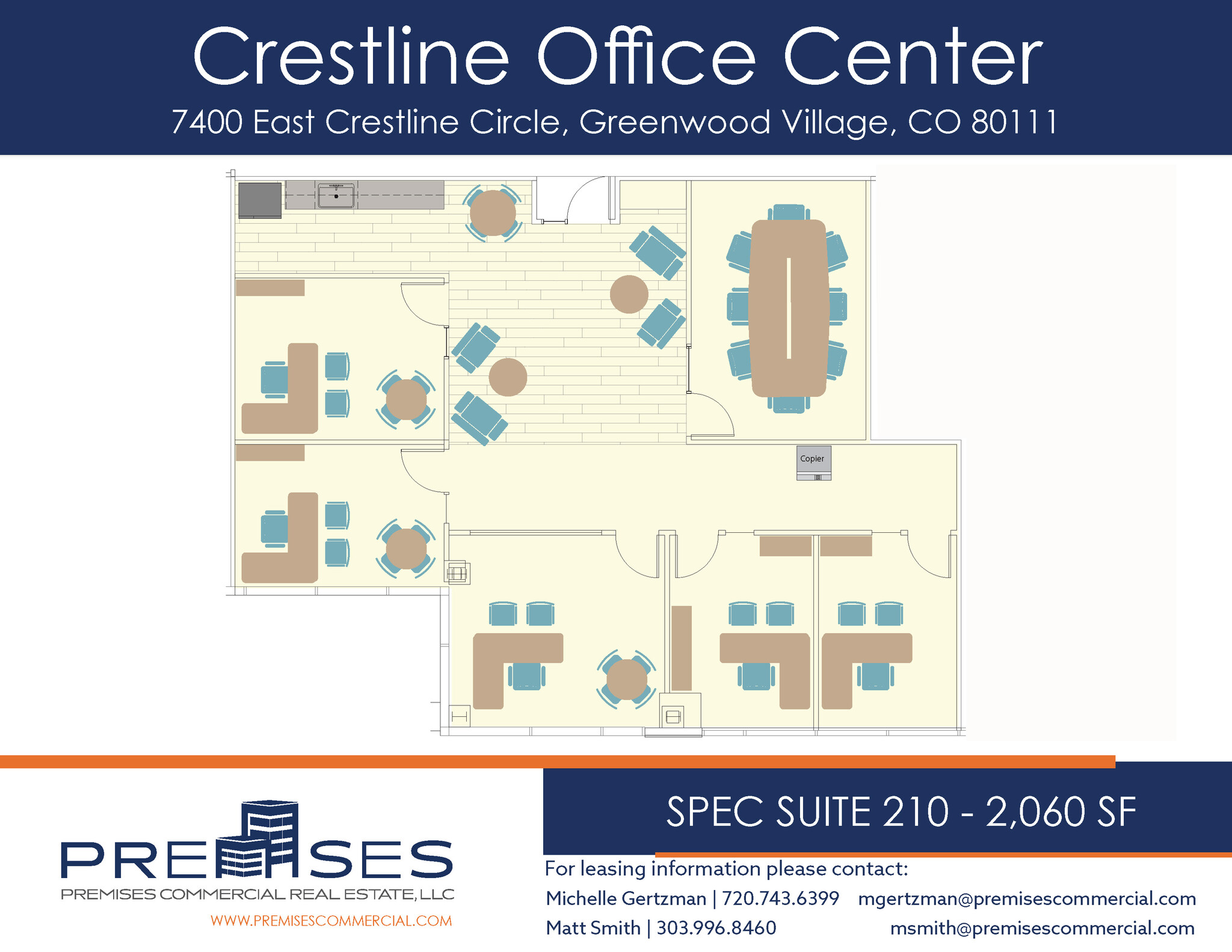 7400 E Crestline Cir, Greenwood Village, CO à louer Plan d’étage– Image 1 sur 1