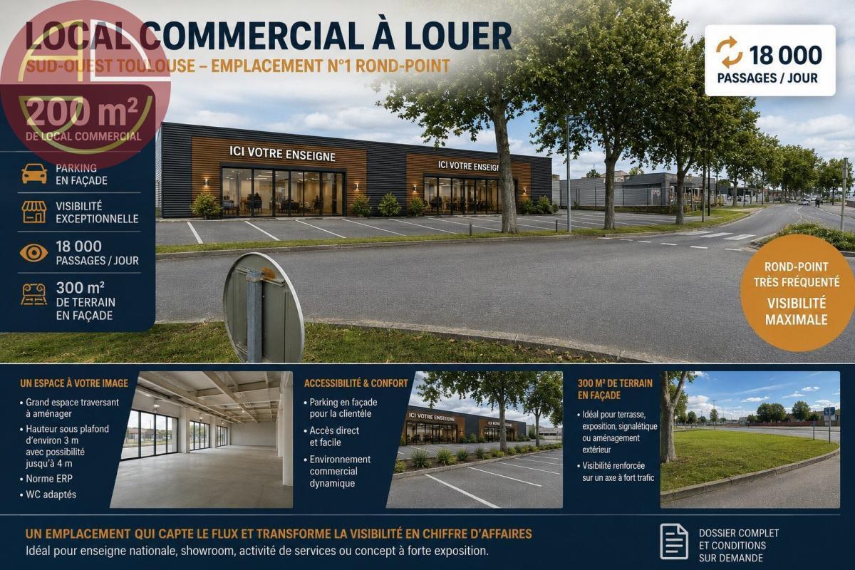 Local commercial dans Plaisance-du-Touch à louer Photo de l’immeuble– Image 1 sur 4