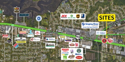 3417 Bienville Blvd, Ocean Springs, MS - Vue aérienne vue de carte