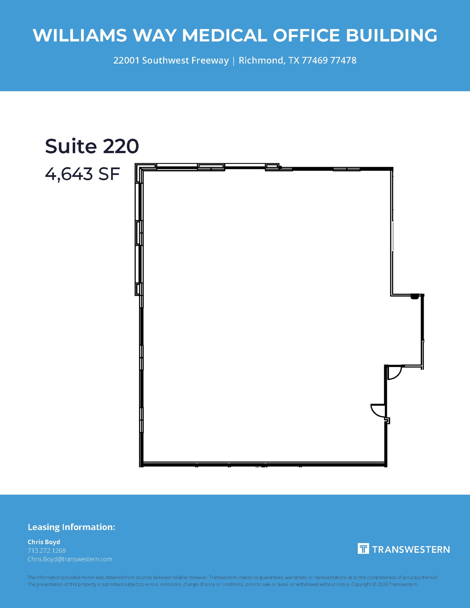 22001 Southwest Freeway, Richmond, TX à louer Plan d’étage– Image 1 sur 1