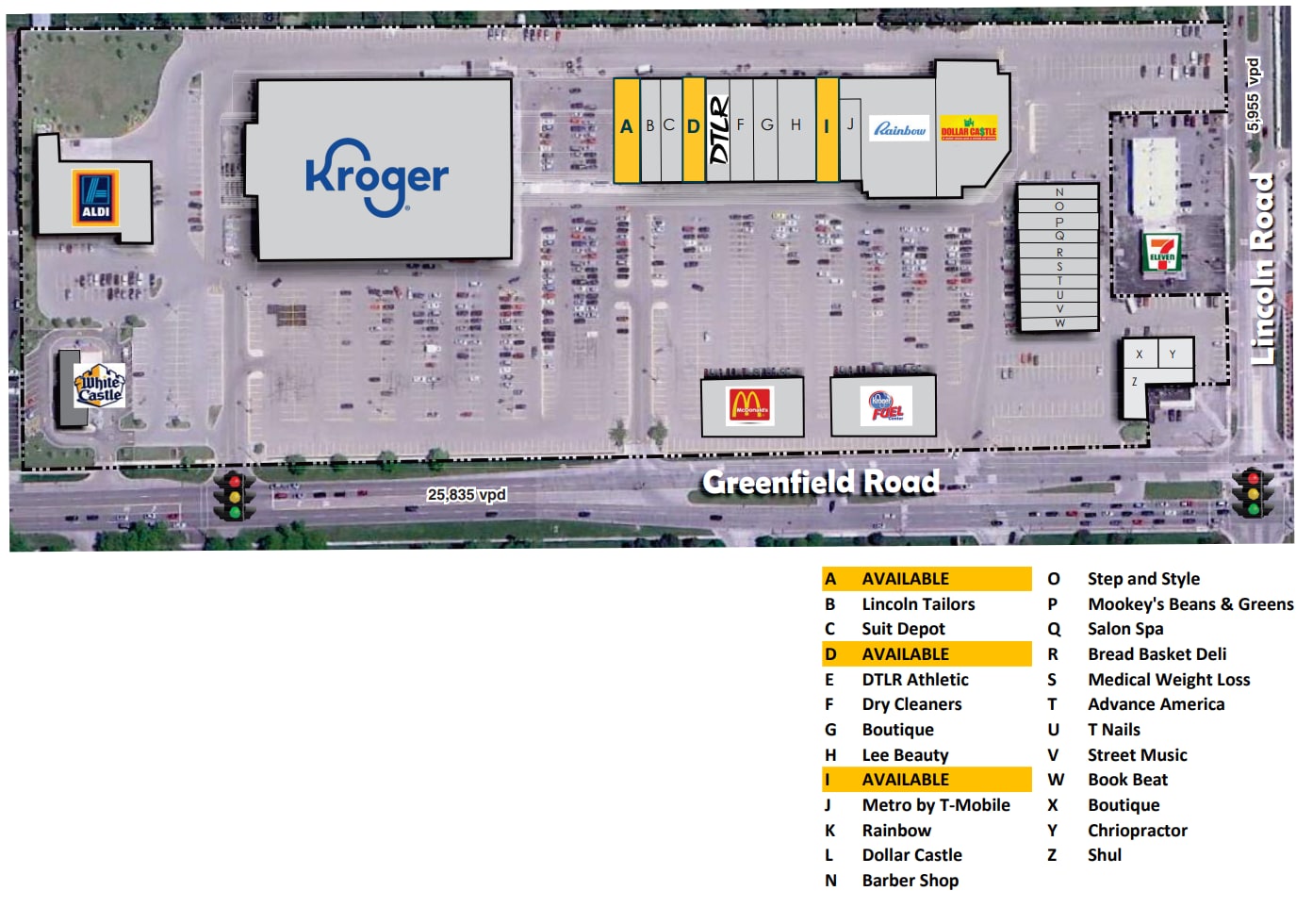 26092-26196 Greenfield Rd, Oak Park, MI à louer Plan de site– Image 1 sur 1