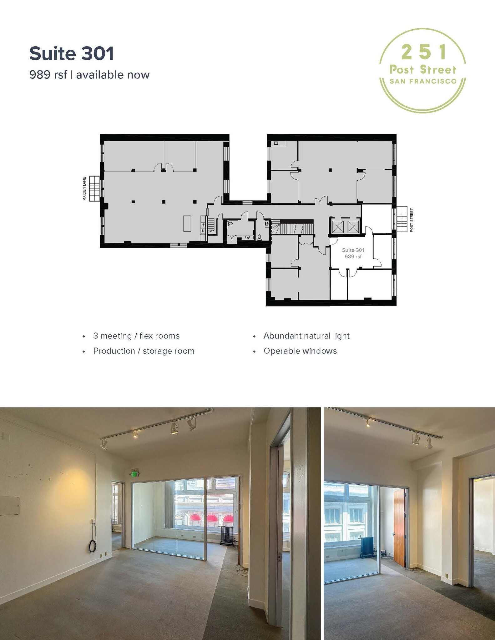 251 Post St, San Francisco, CA à louer Plan d’étage– Image 1 sur 3