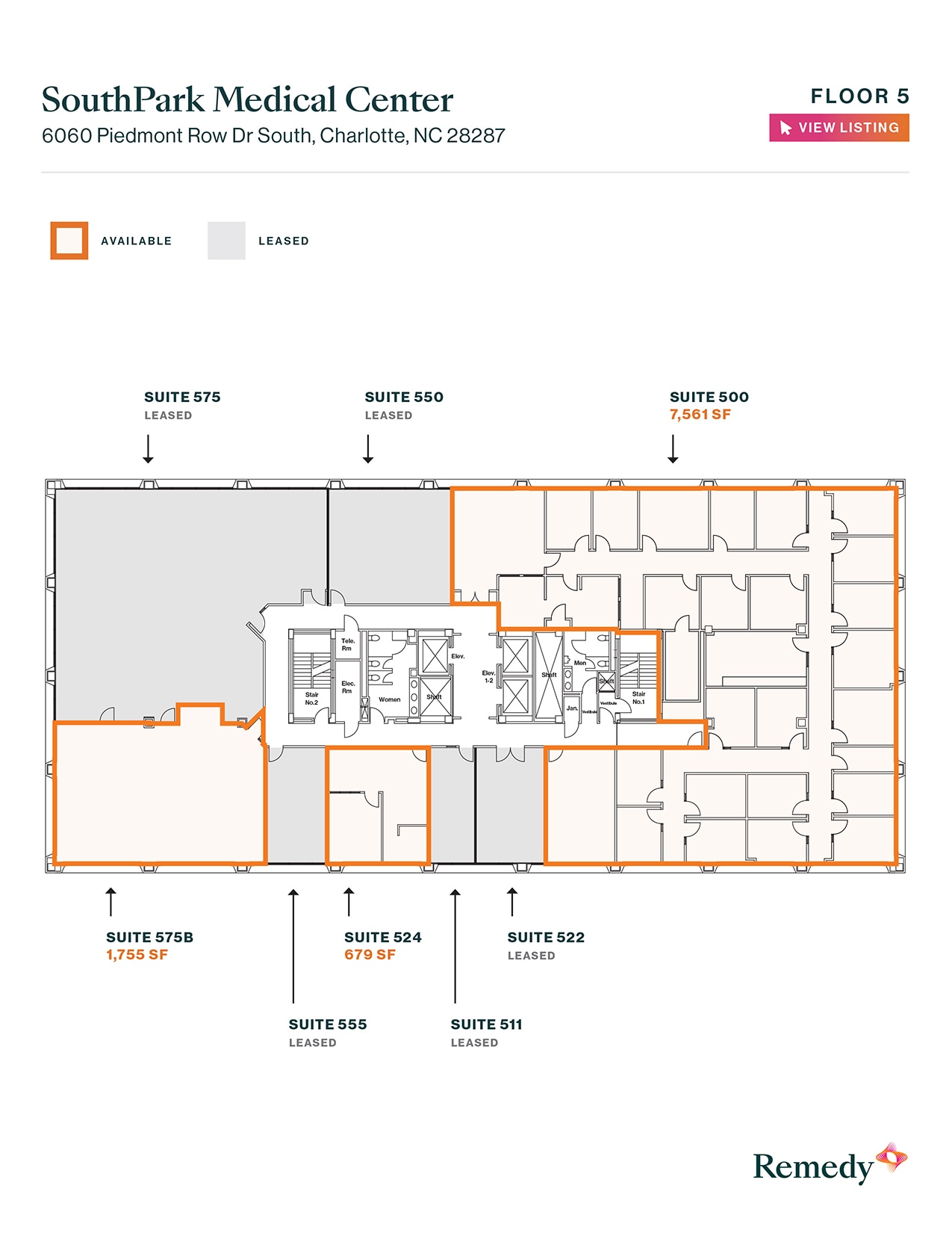 6060 Piedmont Row Dr S, Charlotte, NC à louer Plan d’étage– Image 1 sur 1