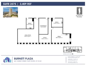 801 Cherry St, Fort Worth, TX à louer Plan d’étage– Image 1 sur 2
