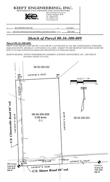 Clintonville Rd, Village of Clarkston, MI à vendre - Plan cadastral – Image 2 sur 2