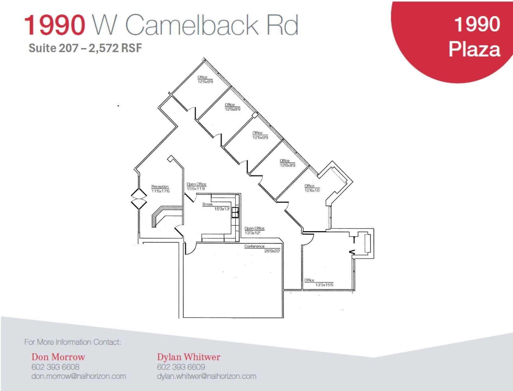 1990 W Camelback Rd, Phoenix, AZ à louer Plan d’étage– Image 1 sur 1
