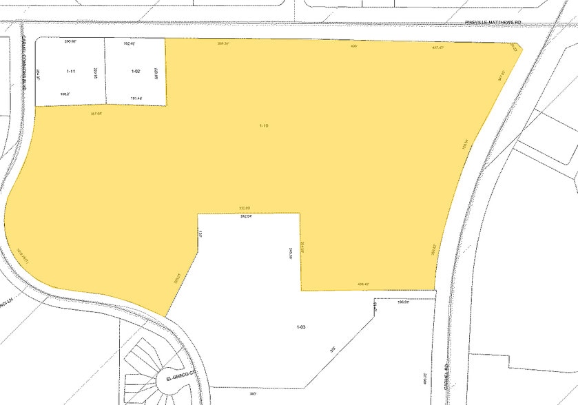 7601-7715 Pineville Matthews Rd, Charlotte, NC à louer - Plan cadastral – Image 3 sur 4