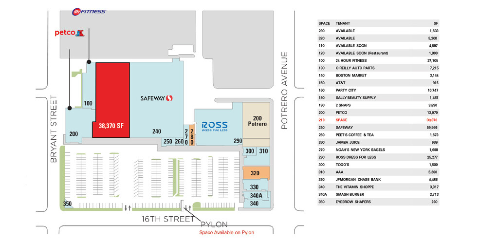 2300 16th St, San Francisco, CA à louer - Plan de site – Image 3 sur 3