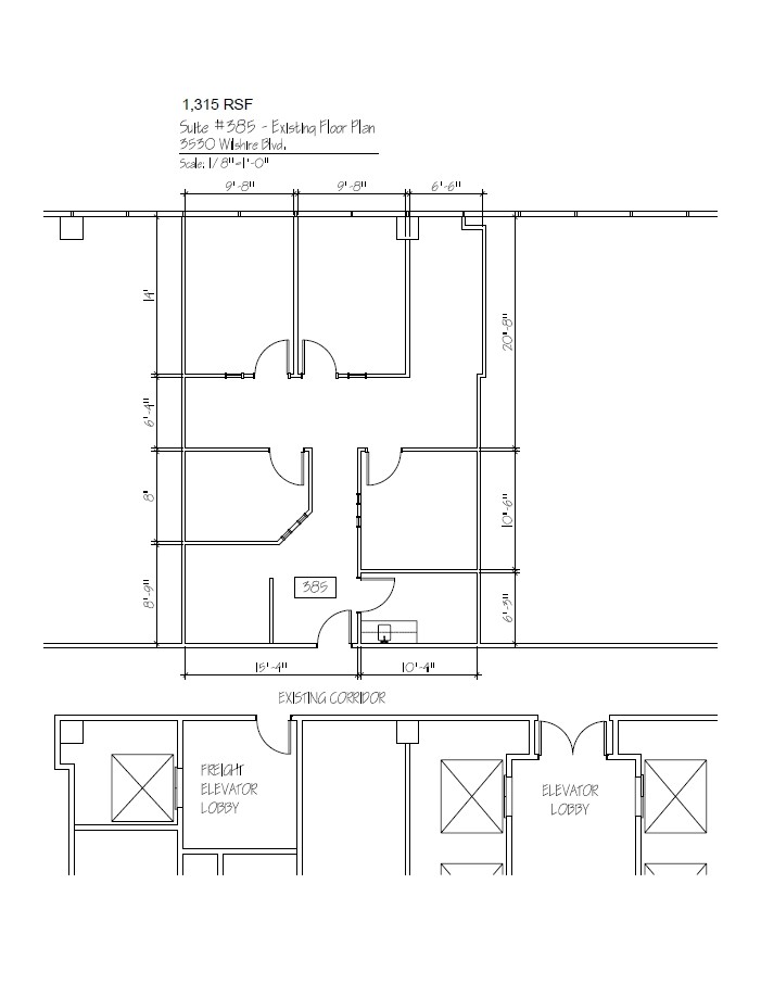 3530 Wilshire Blvd, Los Angeles, CA à louer Plan d’étage– Image 1 sur 1