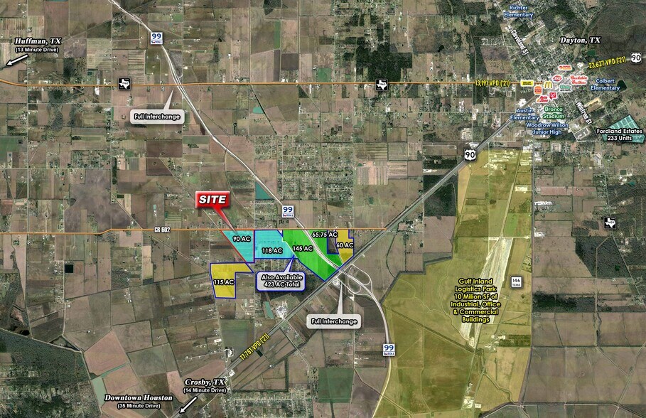 0 CR 602, Dayton, TX à vendre - Aérien – Image 2 sur 2
