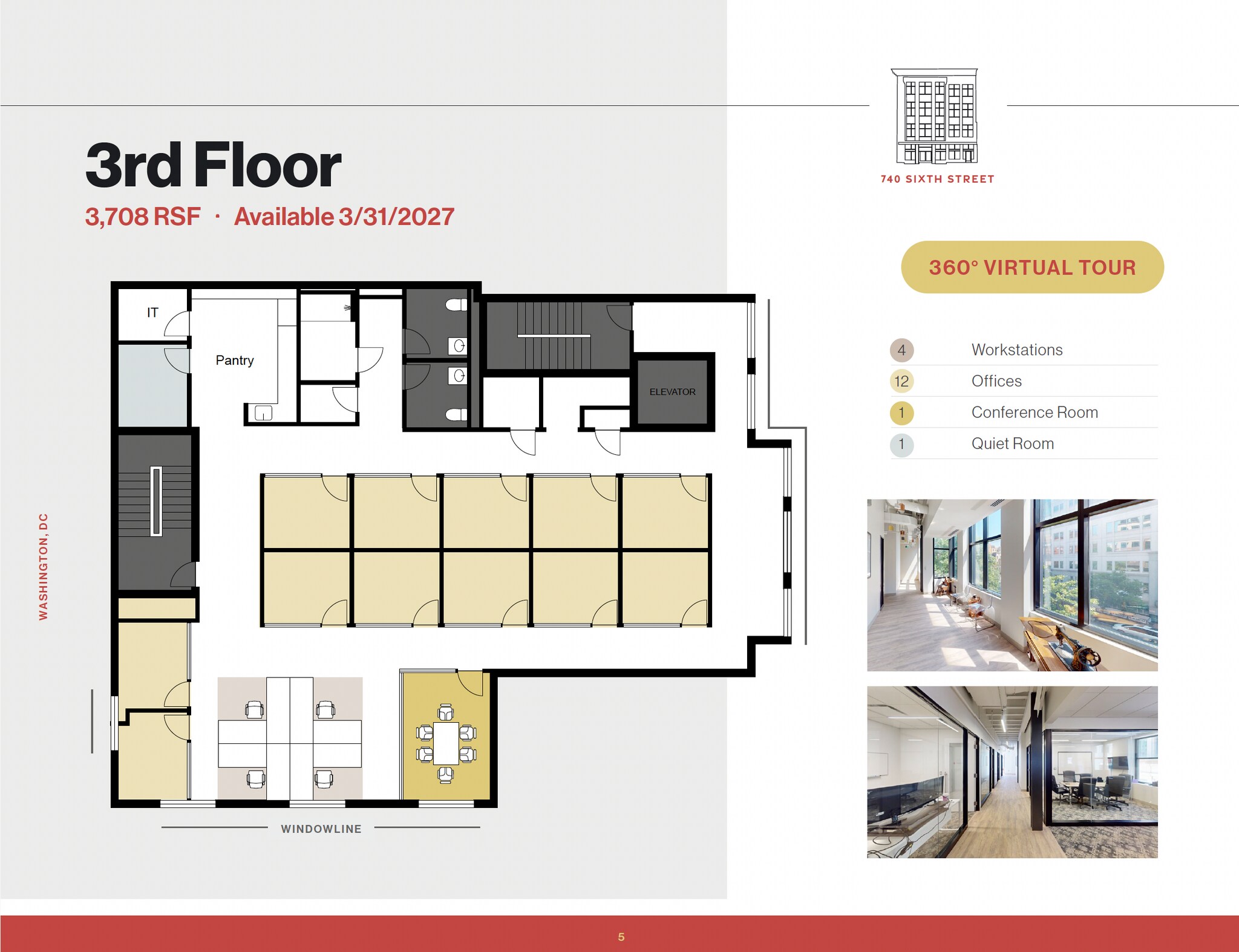 740 6th St NW, Washington, DC à louer Plan d’étage– Image 1 sur 1