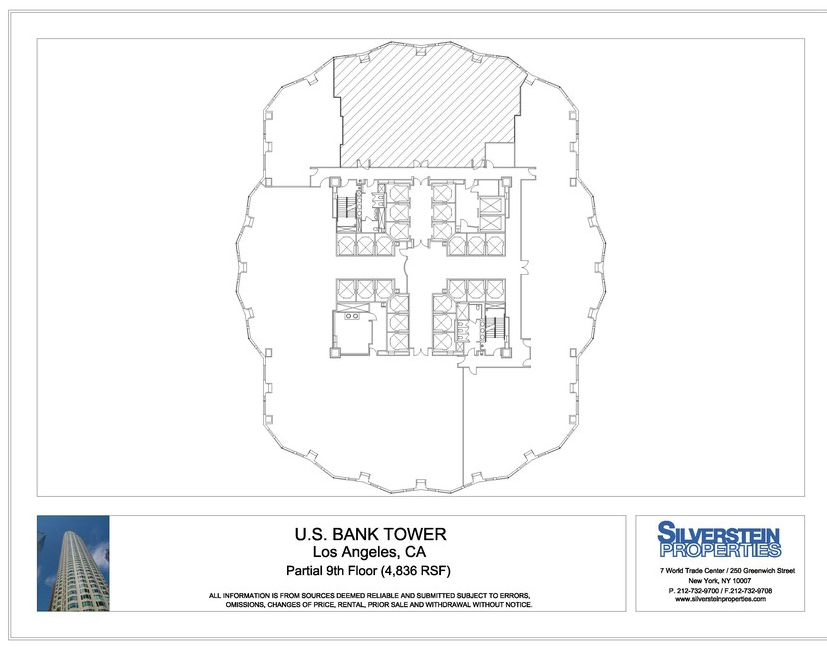 633 W 5th St, Los Angeles, CA à louer Plan d’étage– Image 1 sur 2