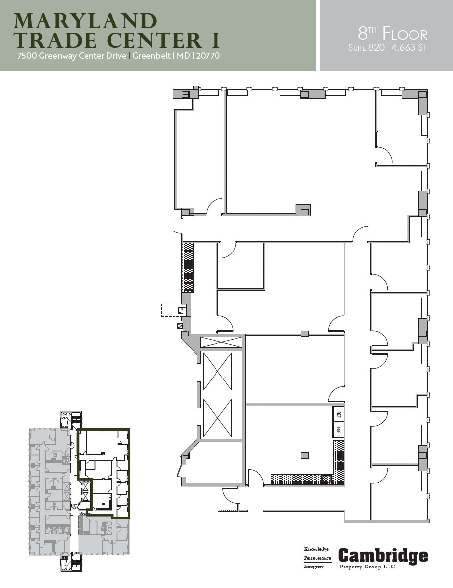 7500 Greenway Center Dr, Greenbelt, MD à louer Plan d’étage– Image 1 sur 1