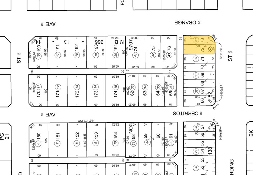6201 Orange Ave, Long Beach, CA à louer - Plan cadastral – Image 1 sur 1