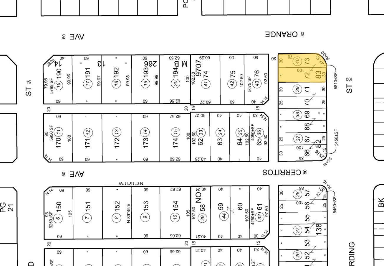 6201 Orange Ave, Long Beach, CA à louer Plan cadastral– Image 1 sur 2