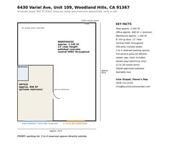 6430 Variel Ave, Woodland Hills, CA à louer Plan d’étage– Image 1 sur 9