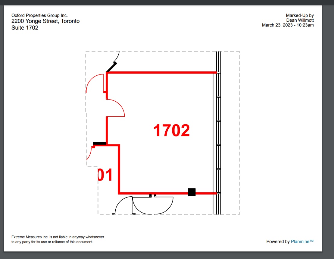 2200 Yonge St, Toronto, ON à louer Plan d’étage– Image 1 sur 1