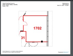 2200 Yonge St, Toronto, ON à louer Plan d’étage– Image 1 sur 1