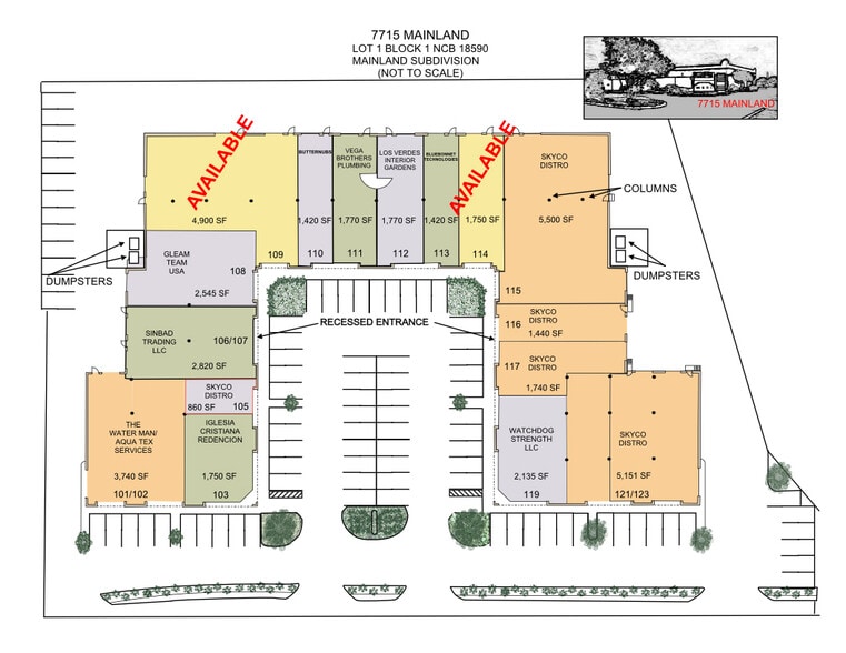 7715 Mainland Dr, San Antonio, TX à louer - Plan de site – Image 2 sur 4