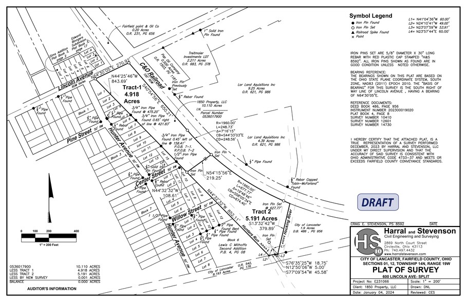 608 Lincoln Ave, Lancaster, OH à louer - Plan de site – Image 1 sur 2