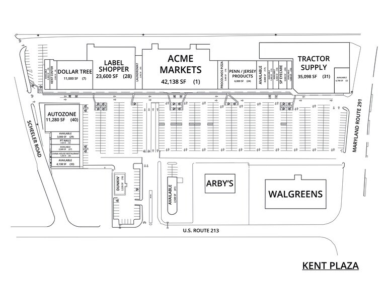 711 Washington Ave, Chestertown, MD à louer - Plan de site – Image 3 sur 3