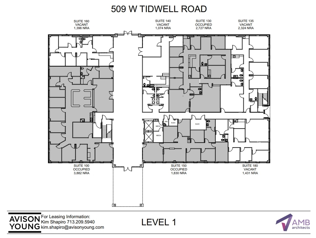 509 W Tidwell Rd, Houston, TX à louer Plan d’étage– Image 1 sur 2