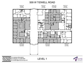 509 W Tidwell Rd, Houston, TX à louer Plan d’étage– Image 2 sur 2