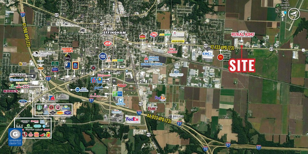 Walk Ave, Effingham, IL à louer - Aérien – Image 2 sur 2