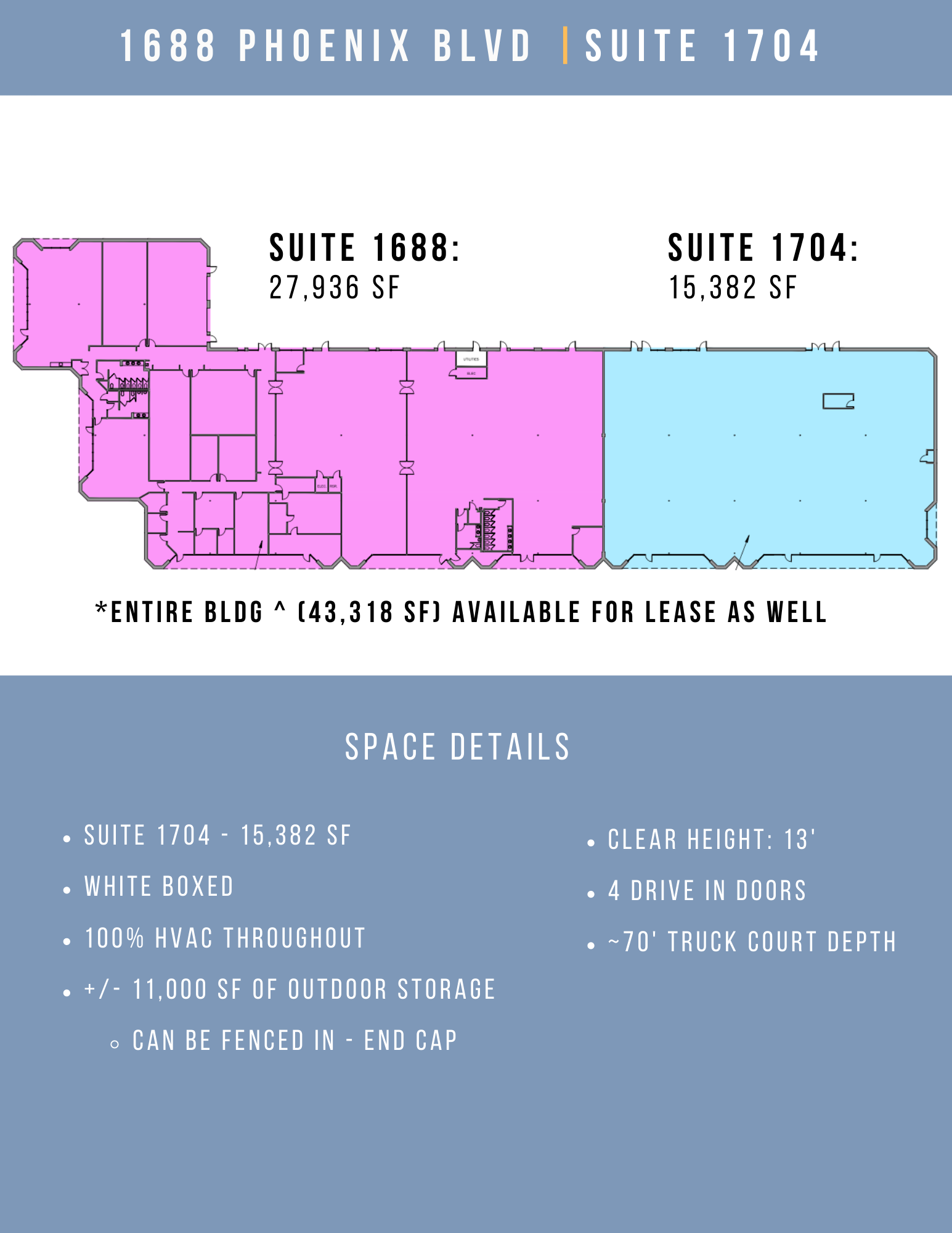 1688 Phoenix Pky, College Park, GA à louer Plan d’étage– Image 1 sur 1