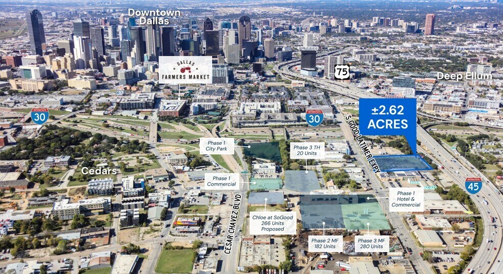 1718 S Good Latimer Expy, Dallas, TX à vendre - Aérien – Image 1 sur 3