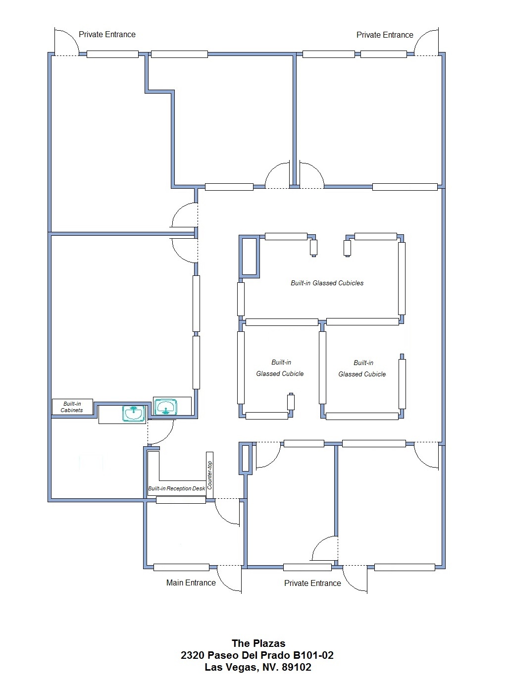 2310 Paseo Del Prado, Las Vegas, NV à louer Plan d’étage– Image 1 sur 1