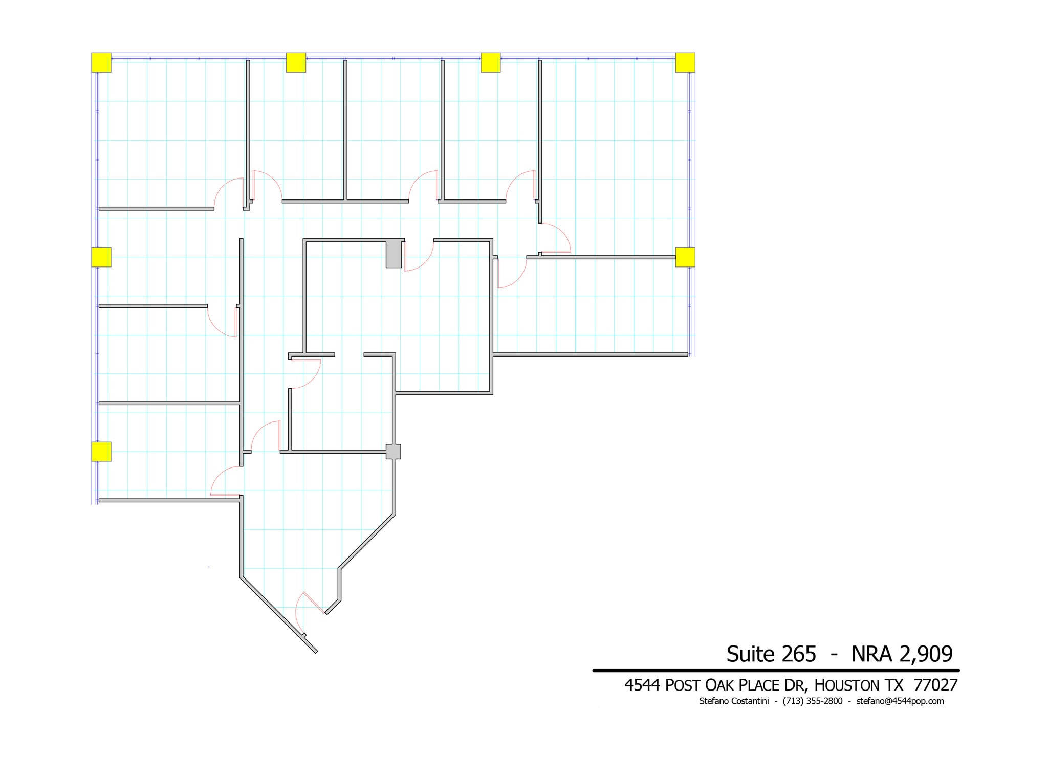 4544 Post Oak Pl, Houston, TX à louer Plan d’étage– Image 1 sur 1