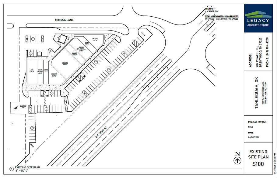 1909-1941 S Muskogee St, Tahlequah, OK à louer - Plan de site – Image 2 sur 9