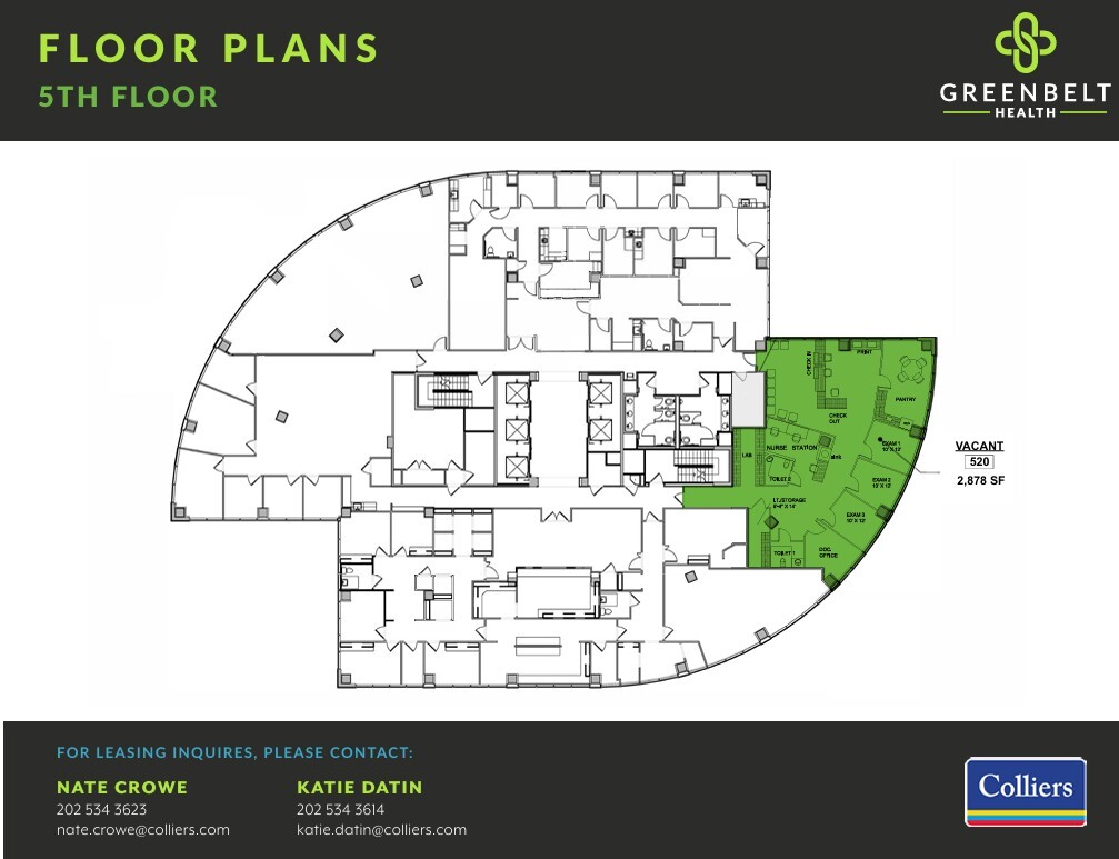 7501 Greenway Center Dr, Greenbelt, MD à louer Plan d’étage– Image 1 sur 1