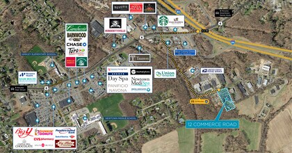 12 Commerce Rd, Newtown, CT - Vue aérienne  vue de carte