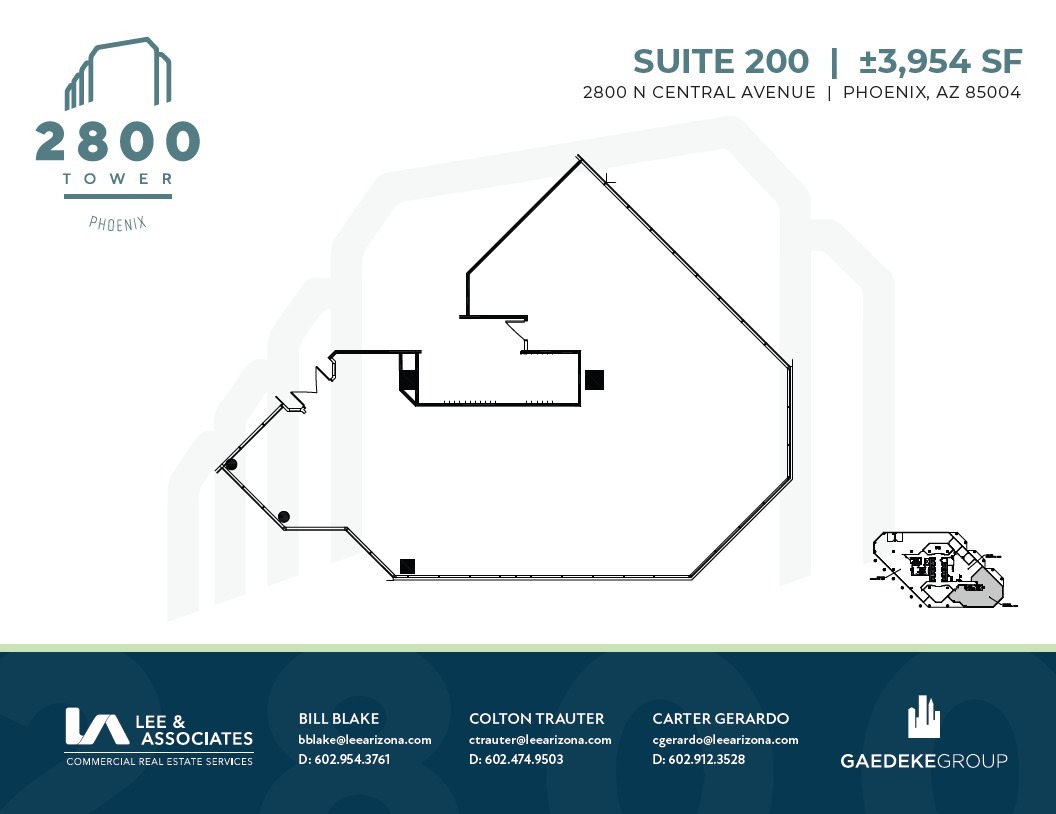 2800 N Central Ave, Phoenix, AZ à louer Plan d’étage– Image 1 sur 1