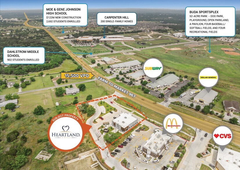 3361 FM 967, Buda, TX à vendre - Aérien – Image 3 sur 3