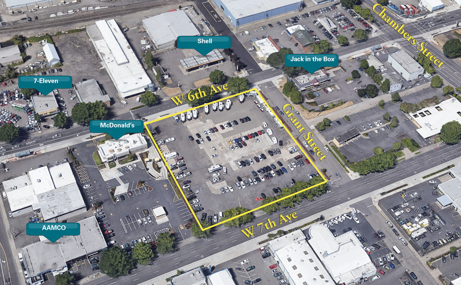 W 6th Ave & W 7th Ave at Grant Street, Eugene, OR à louer - Aérien – Image 2 sur 2