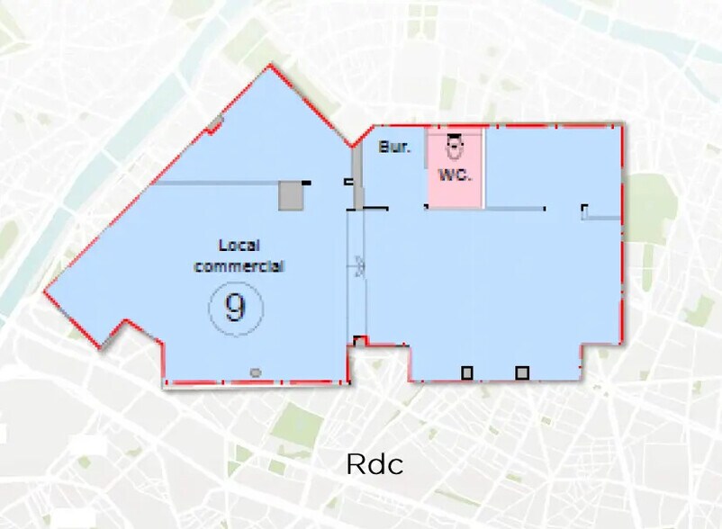 2 Rue De Marengo, Paris à louer - Plan d’étage – Image 2 sur 2
