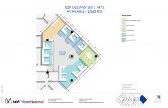 820 Gessner Rd, Houston, TX à louer Plan d’étage– Image 1 sur 1
