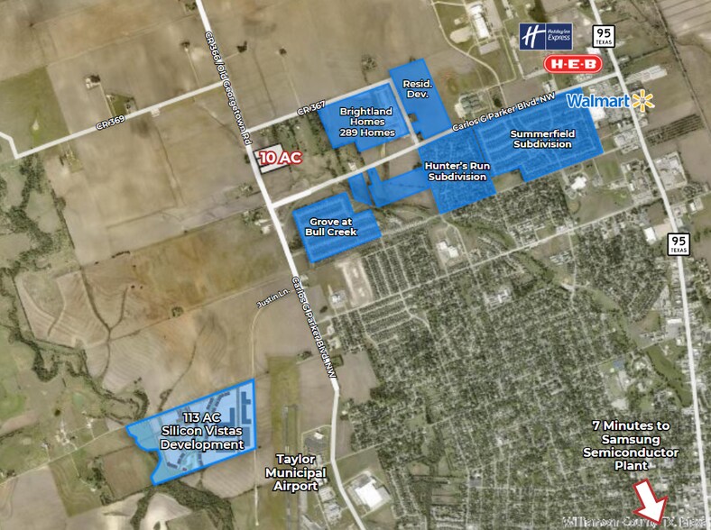 3910 Old Georgetown Rd, Taylor, TX à vendre - Aérien – Image 1 sur 3