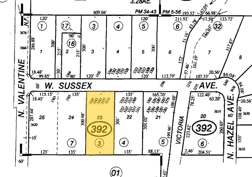 3331-3351 W Sussex Way, Fresno, CA à louer - Plan cadastral – Image 2 sur 5