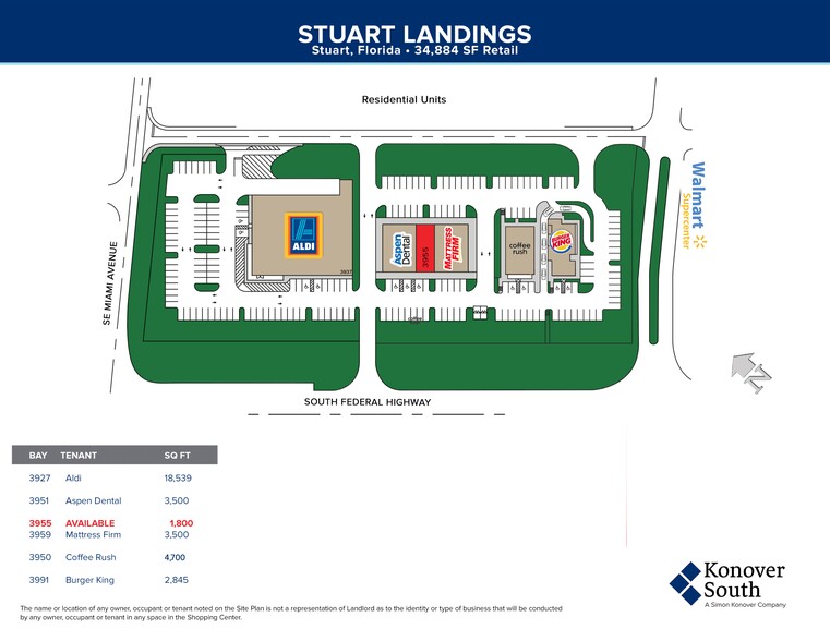 3801 SE Federal Hwy, Stuart, FL à louer - Plan de site – Image 1 sur 3