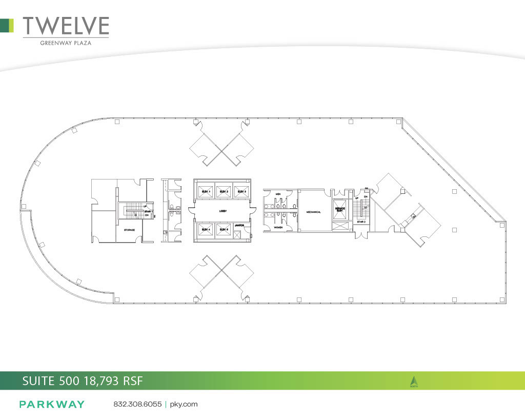 12 Greenway Plz, Houston, TX à louer Plan d’étage– Image 1 sur 1